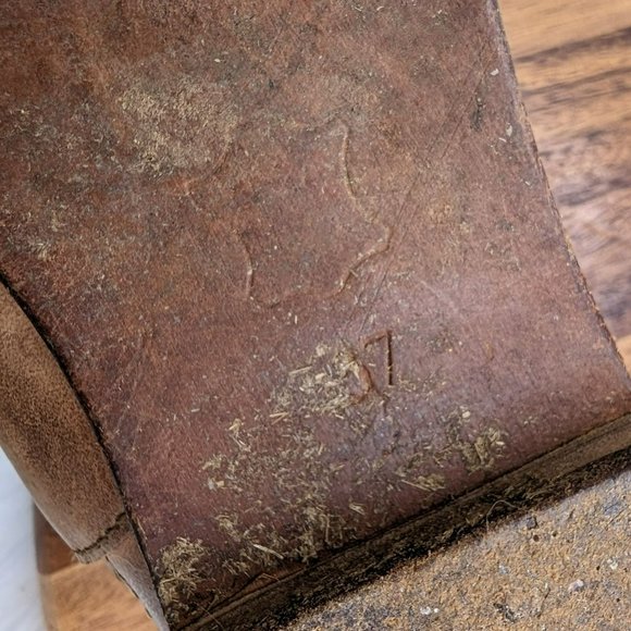 Free People Braeburn Ankle Boot 37 7 Brown Leather Double Side Buckle Distressed - Picture 2 of 14